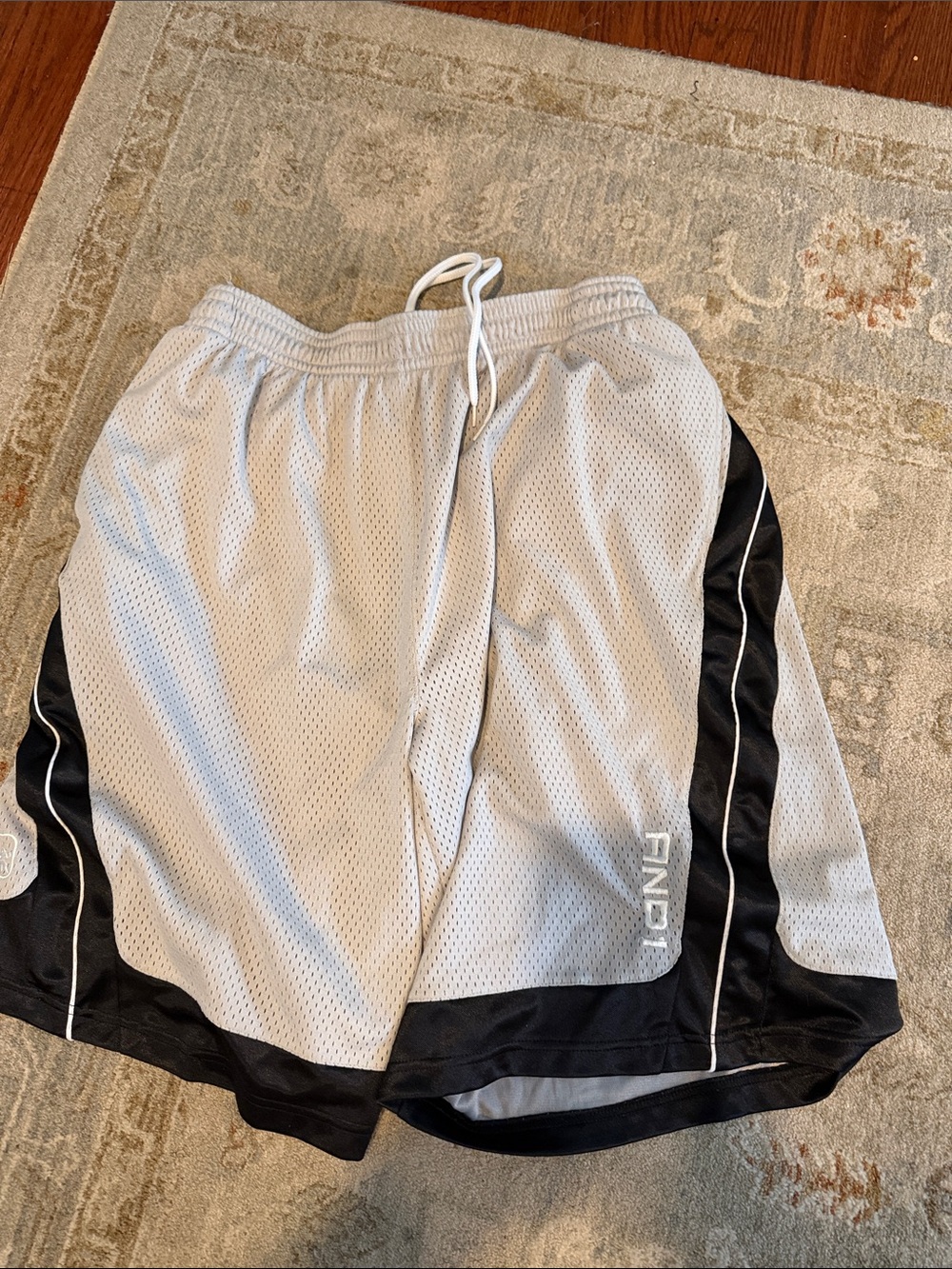 And1 Gray and Black Men's Athletic Mesh Shorts